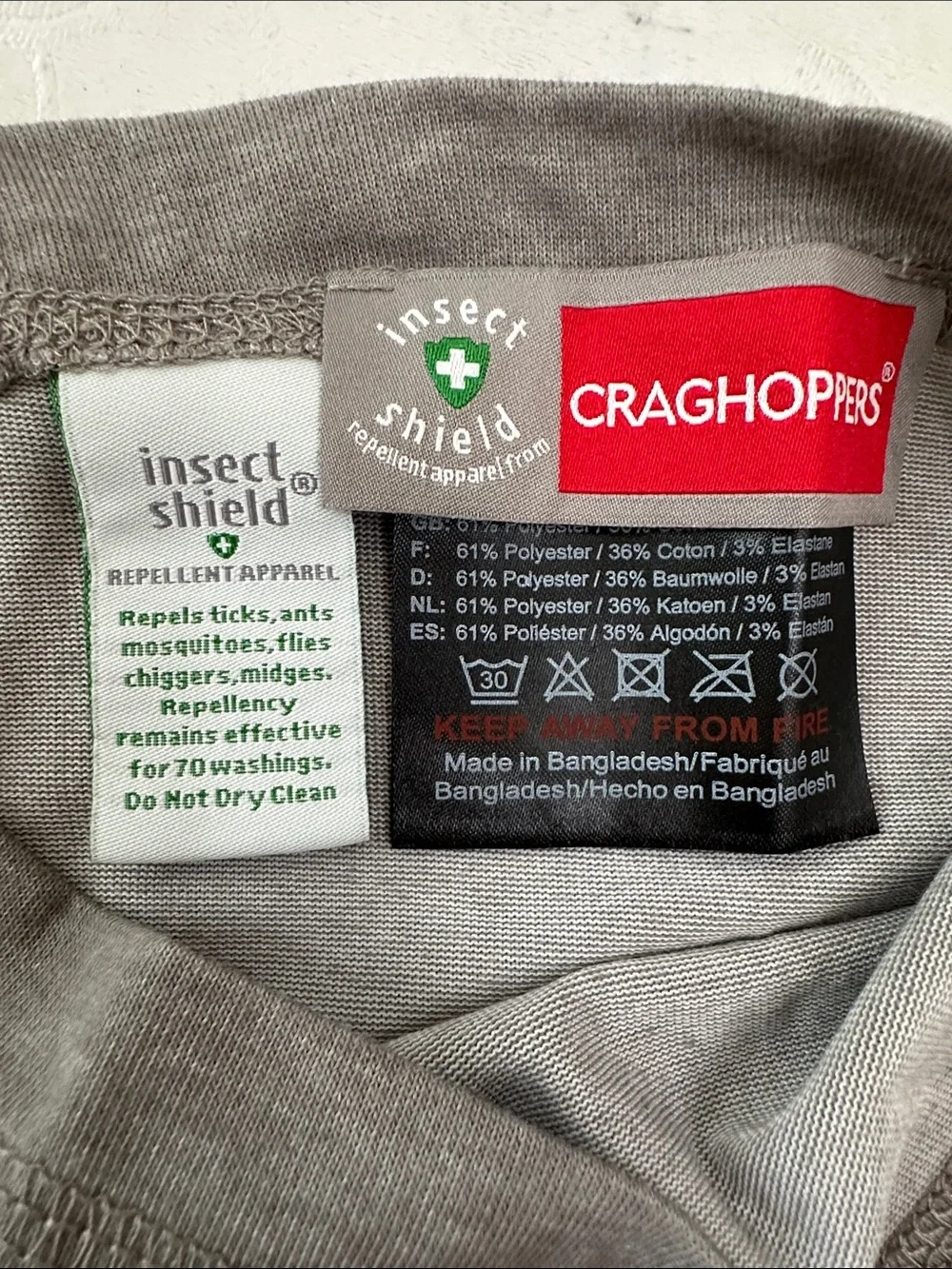 Craghoppers NOSILIFE TUBE SCARF - soft grey marled